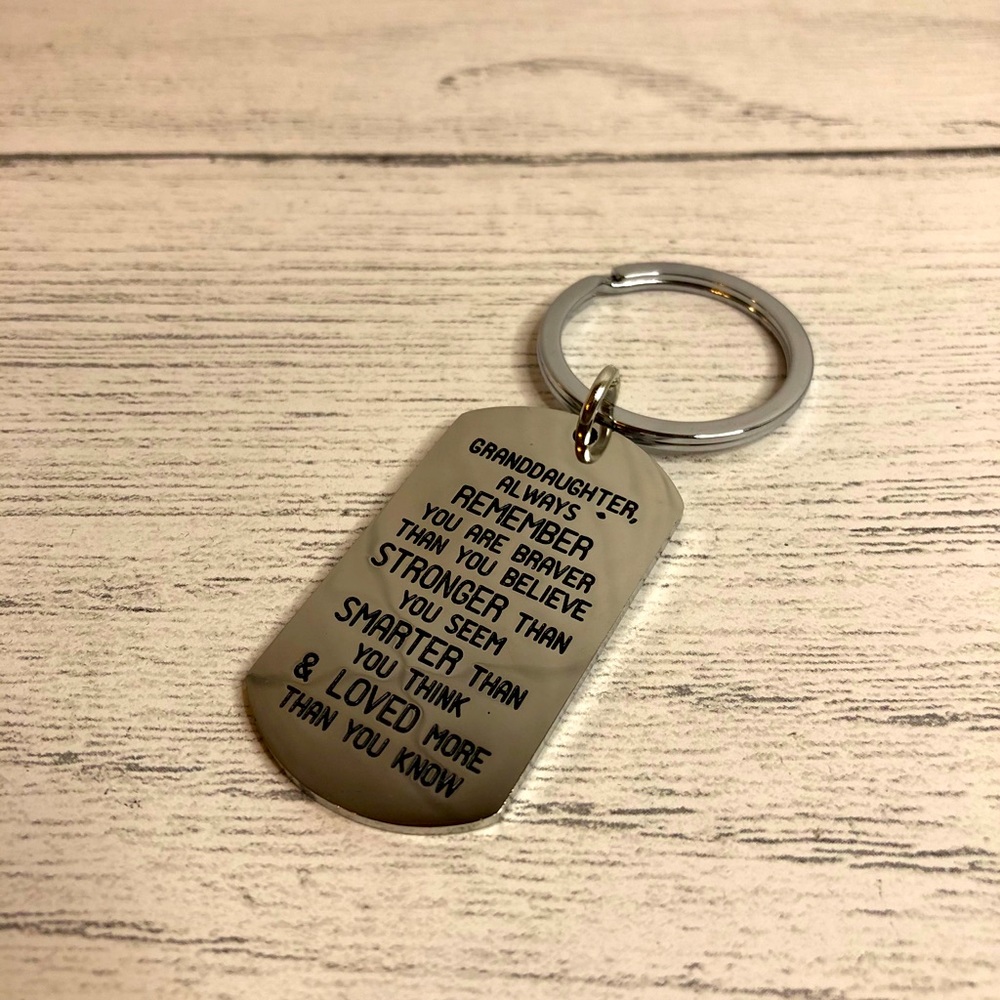 Granddaughter Love Keychain